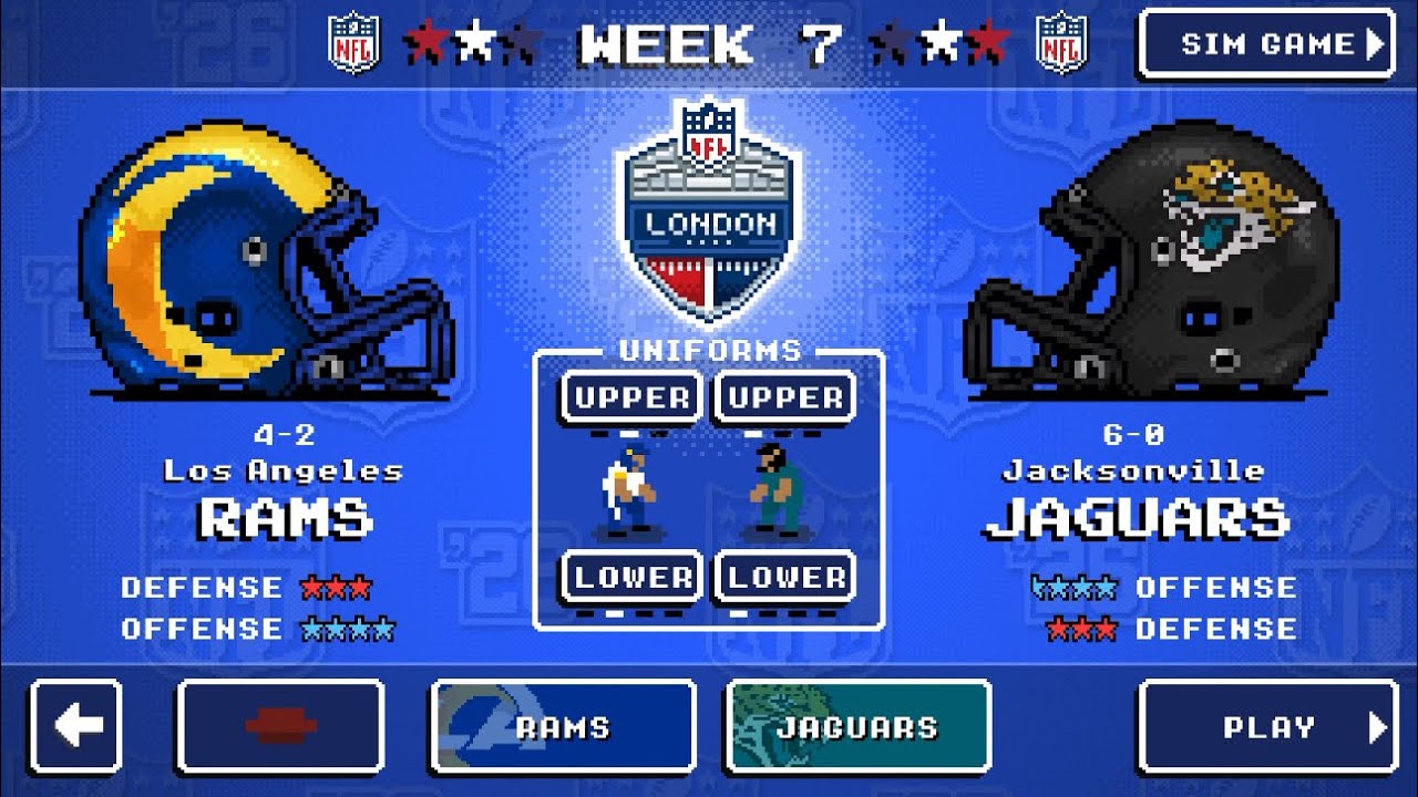 NFL Retro Bowl 26: Jacksonville Jaguars VS Los Angeles Rams #nfl 