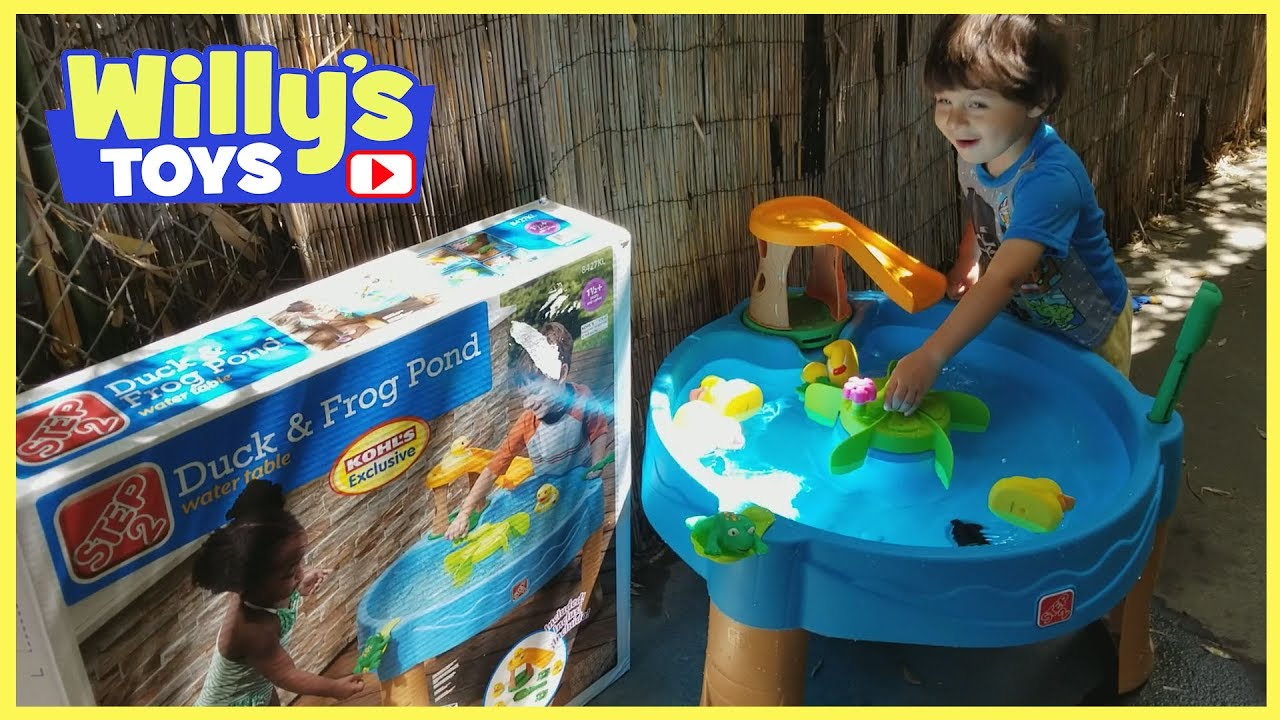 Step2 Duck and Frog Pond Water Table Toy Review and Unboxing - Rubber Duckies - Willys Toys