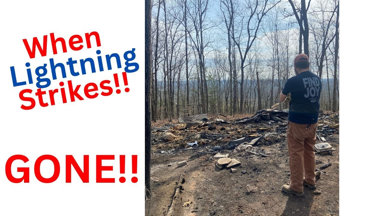 #89 A Devastating Fire Destroys our Cabin in the Woods!  #diy #lightning #fire