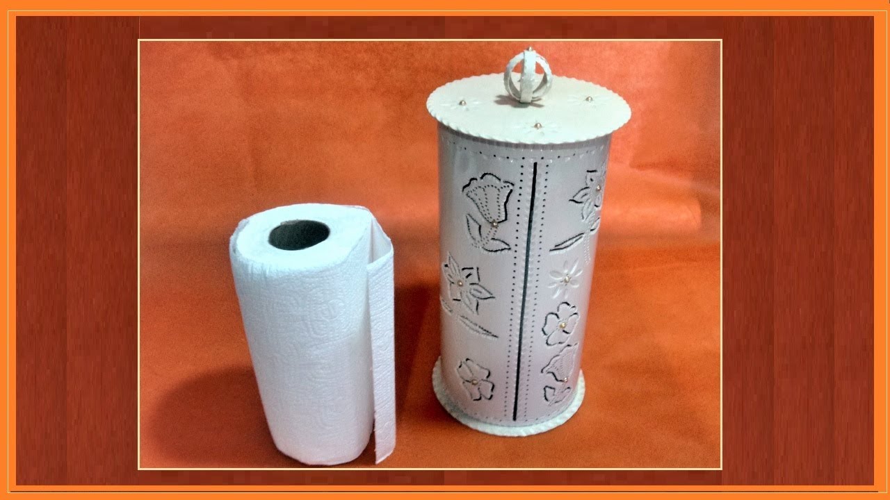 Como Fazer PORTA PAPEL TOALHA em pvc  passo a passo