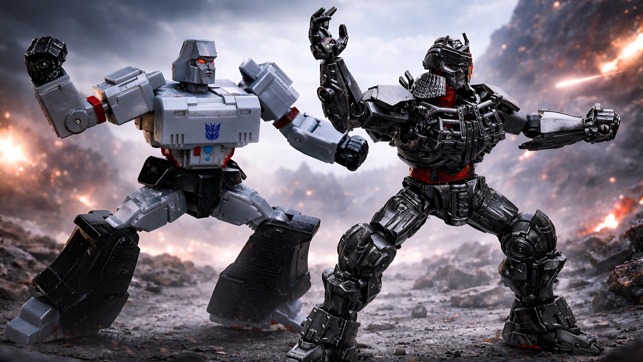 Best Transformers Toys Stop Motion | Pertempuran Fantasi yang Sangat Dinantikan Megatron vs Scourge!
