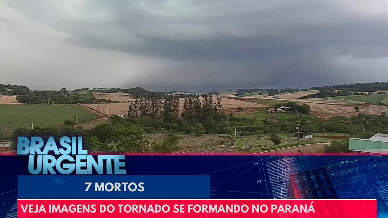 Veja imagens do tornado se formando no Paraná | Brasil Urgente