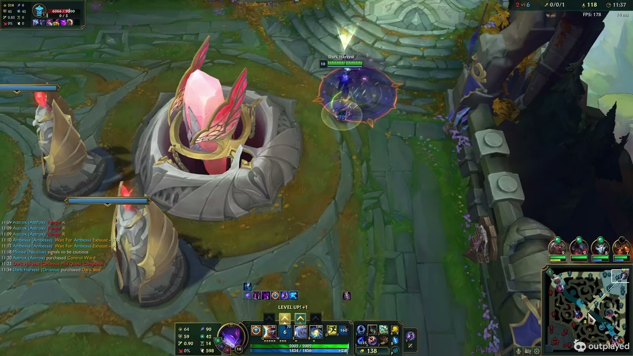 DarkHarvest dando 1v9 de Orianna duo Moose
