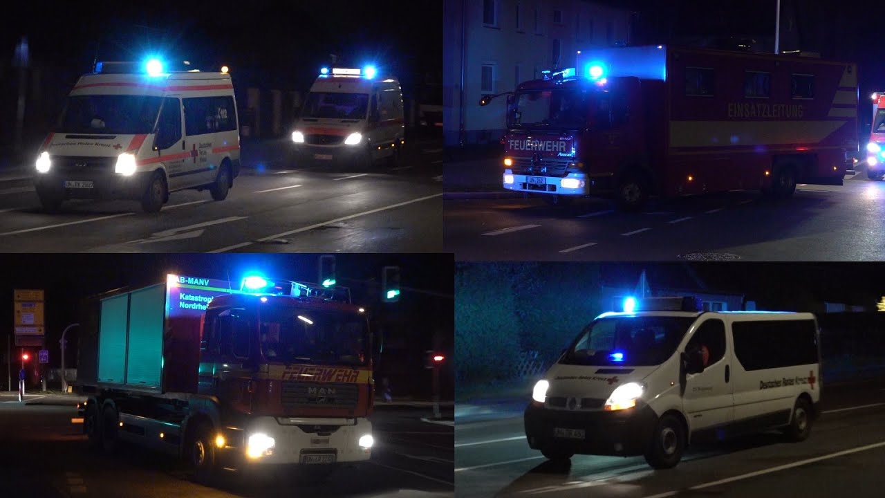 [FEUERMELDUNG IM KRANKENHAUS!] ELW 2, WLF etc. auf Einsatzfahrt in Kamen