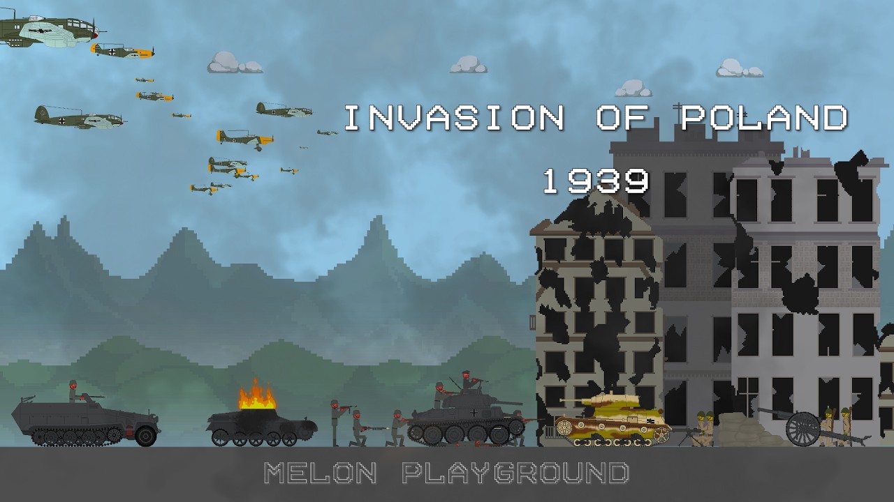 Invasion of Poland 1939 – WW2 Begins | Melon Playground Animation