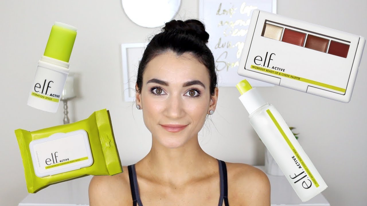 e.l.f. Cosmetics ACTIVE Review + Realistic SWEATPROOF Gym Makeup