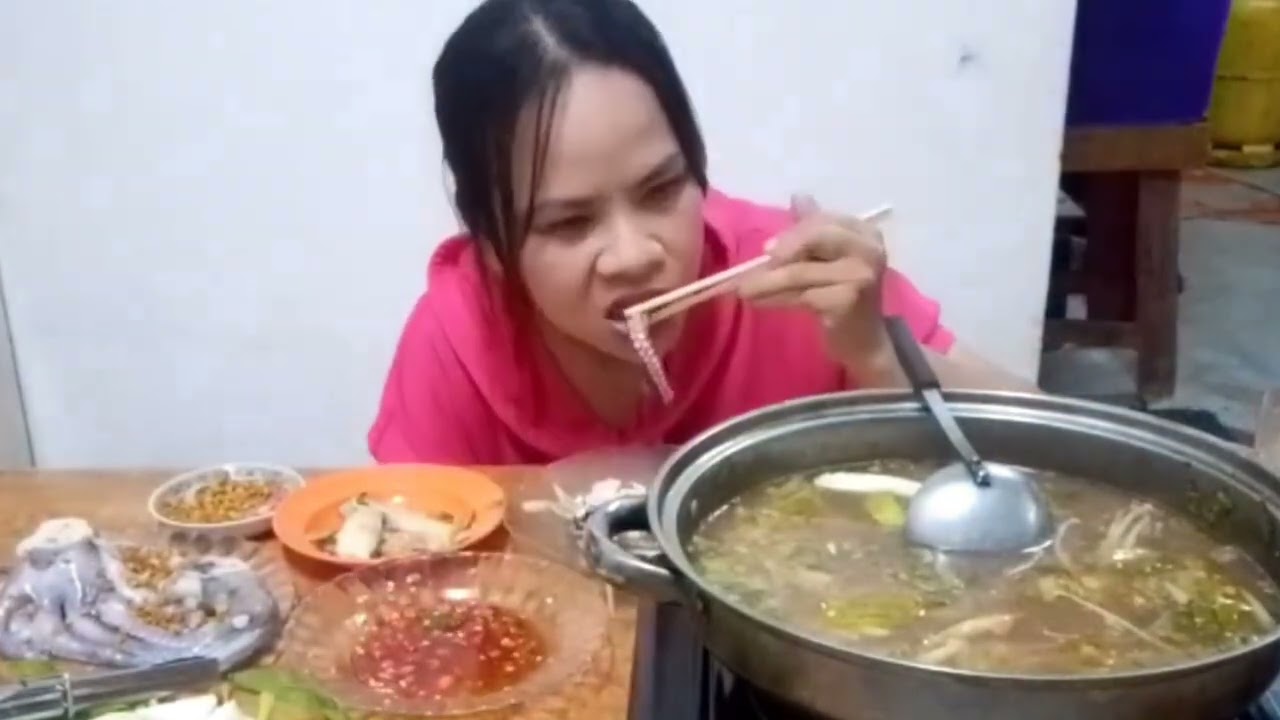 Bạch tuột nhúng giấm #mukbang#ainul