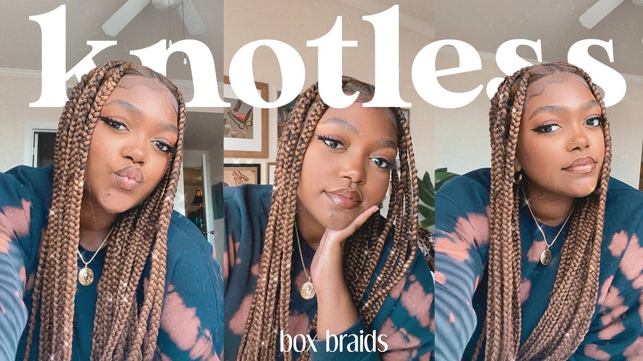 I did large knotless braids on myself ✨