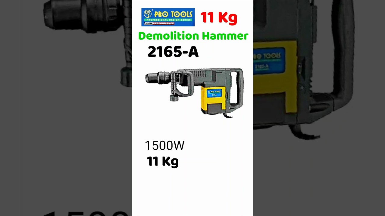 Pro Tools 2165-A 1500W 11 kg Demolition Hammer Machine
