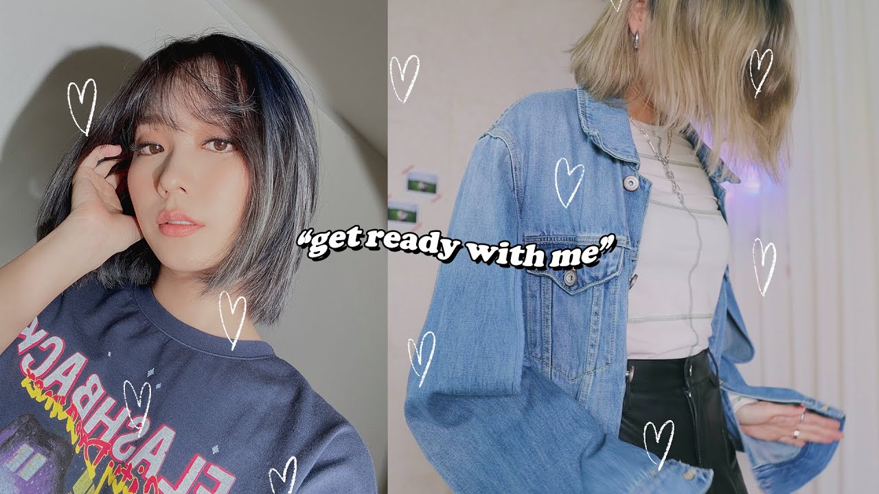 겟레디윗미 / 피부표현 진짜 예쁜 파운데이션✨단발머리 층내고 염색하기💖
