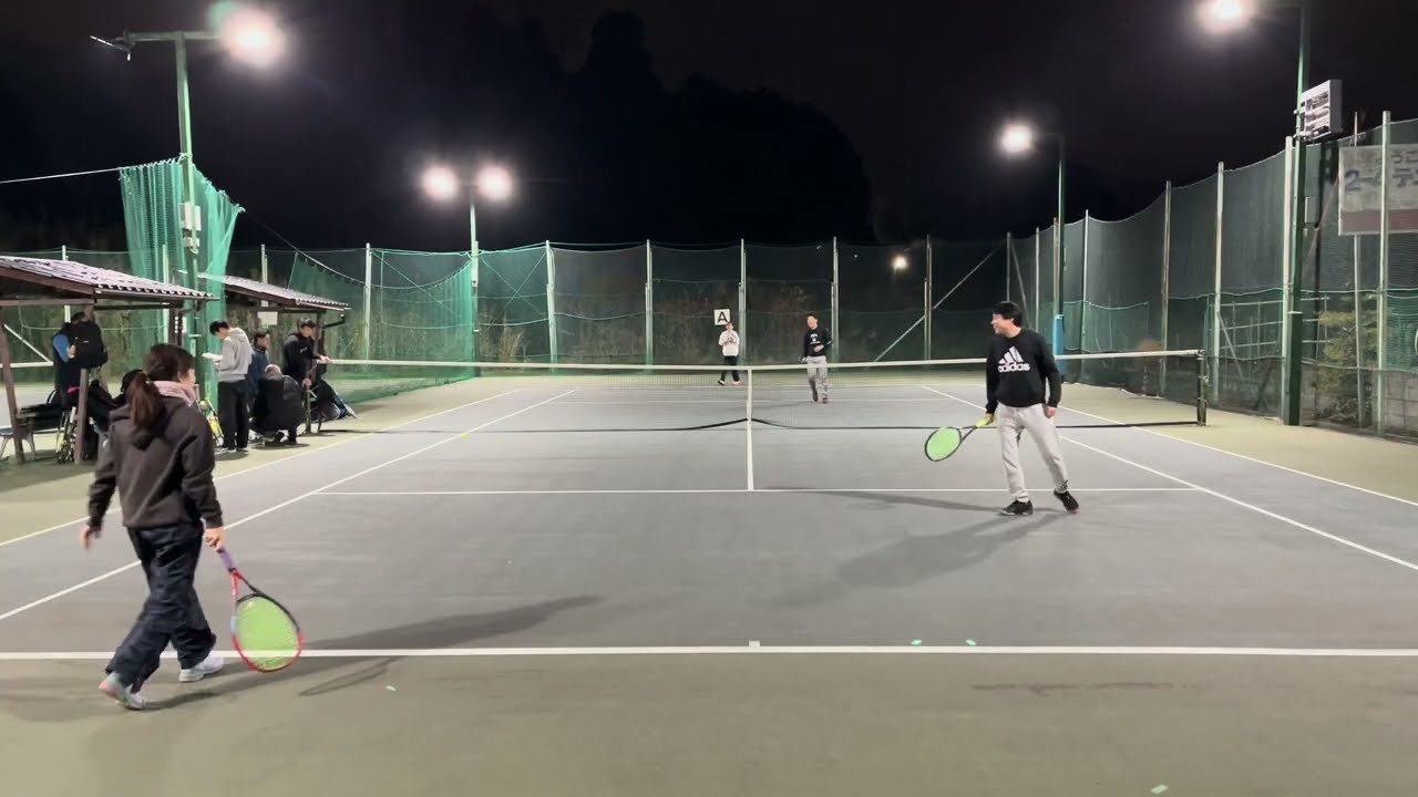 【綿つもClassic】2年前も寒かった、夜のダブルス練習会（Tennis-doubles）