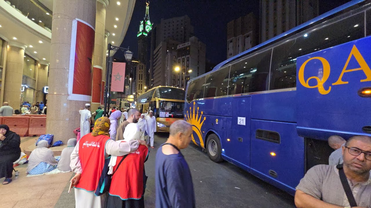 توديع الحجاج ومغادرتهم مكة الى المدينة المنورة