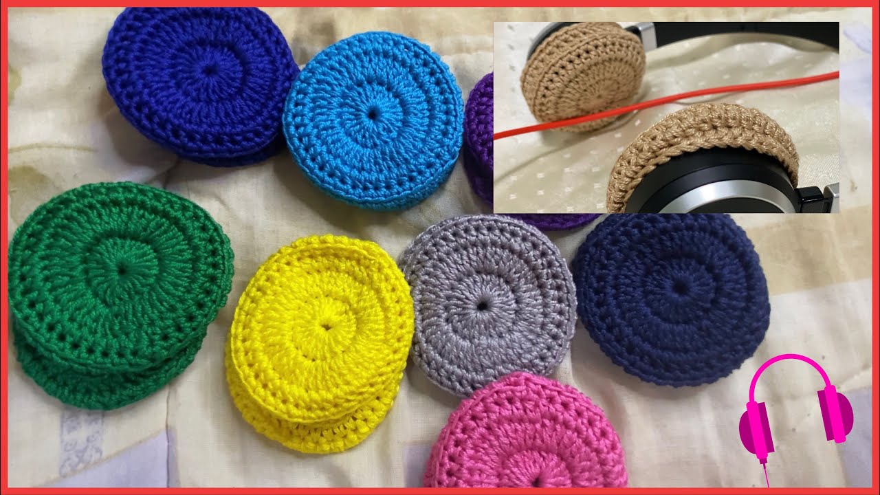 How to crochet Headset Ear cover (for Jabra Evolve 40ms)