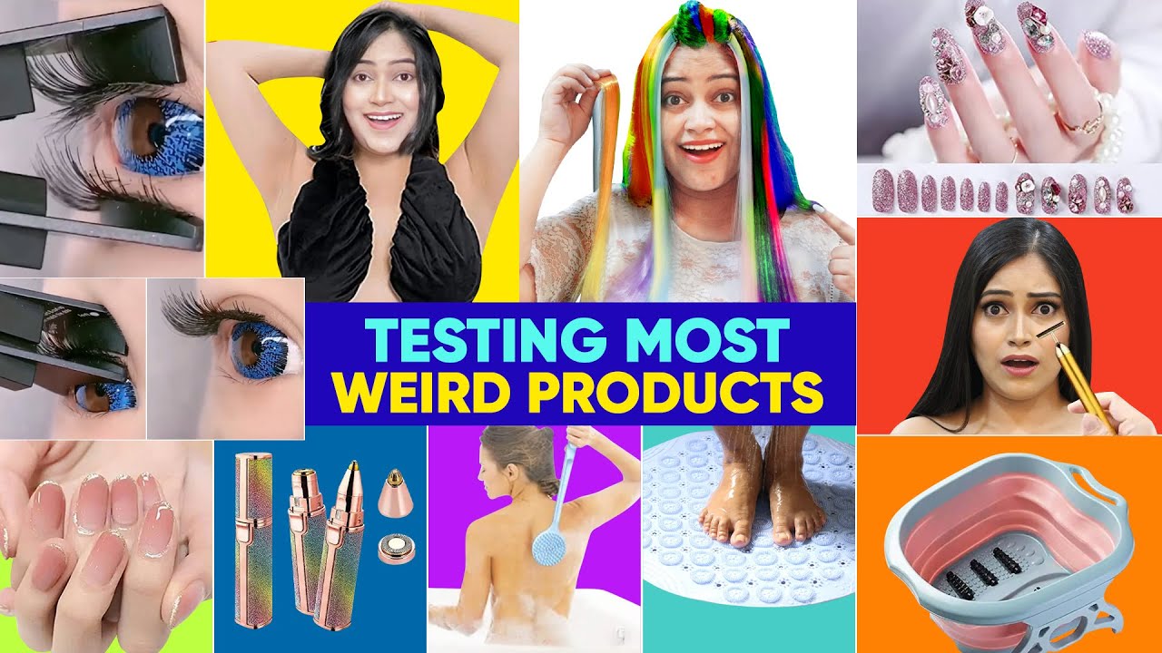 Testing Most Viral & Weird Beauty Gadgets 😱Magnetic Eyelashes, Nail Extension, Hair Extensions 🙆🏻‍♀️