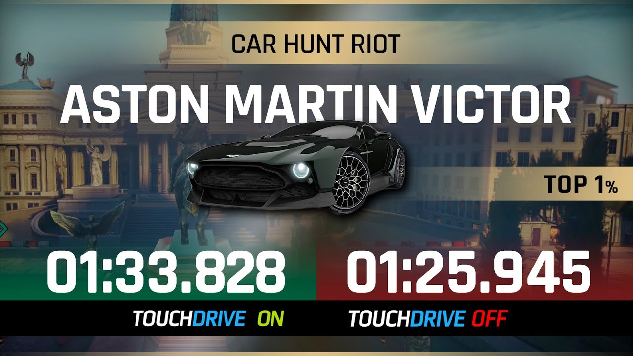 Asphalt 9 Car Hunt Riot - ASTON MARTIN VICTOR - Touchdrive & Manual Laps - ROUND THE CITY