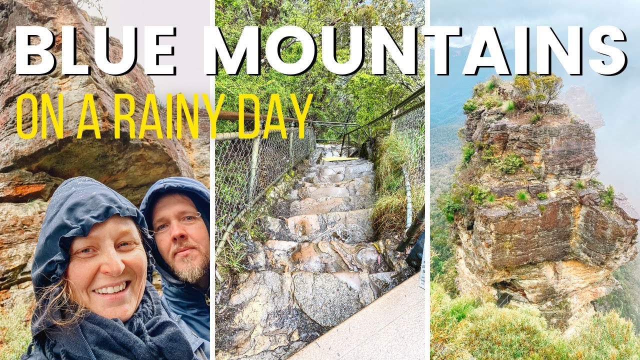 Three Sisters & Giant Stairway | Blue Mountains On A Rainy Day
