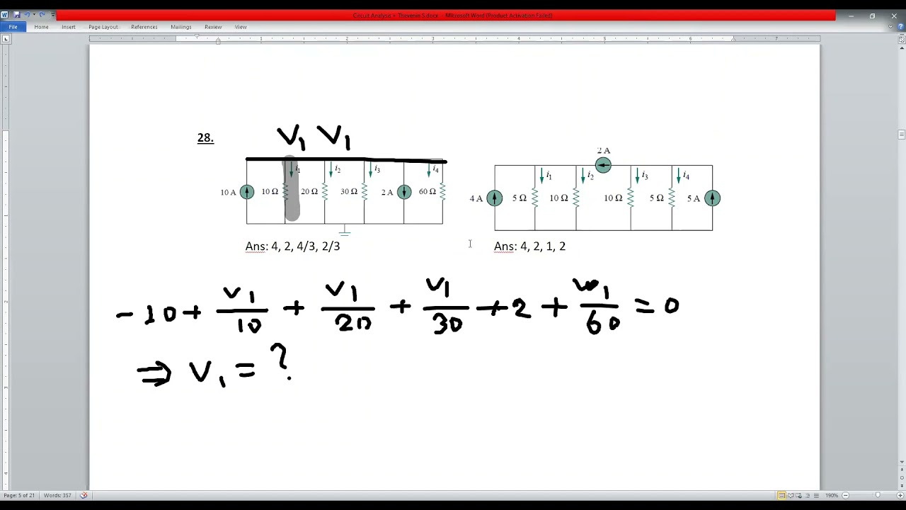 Circuit analysis II Easy and short cut method