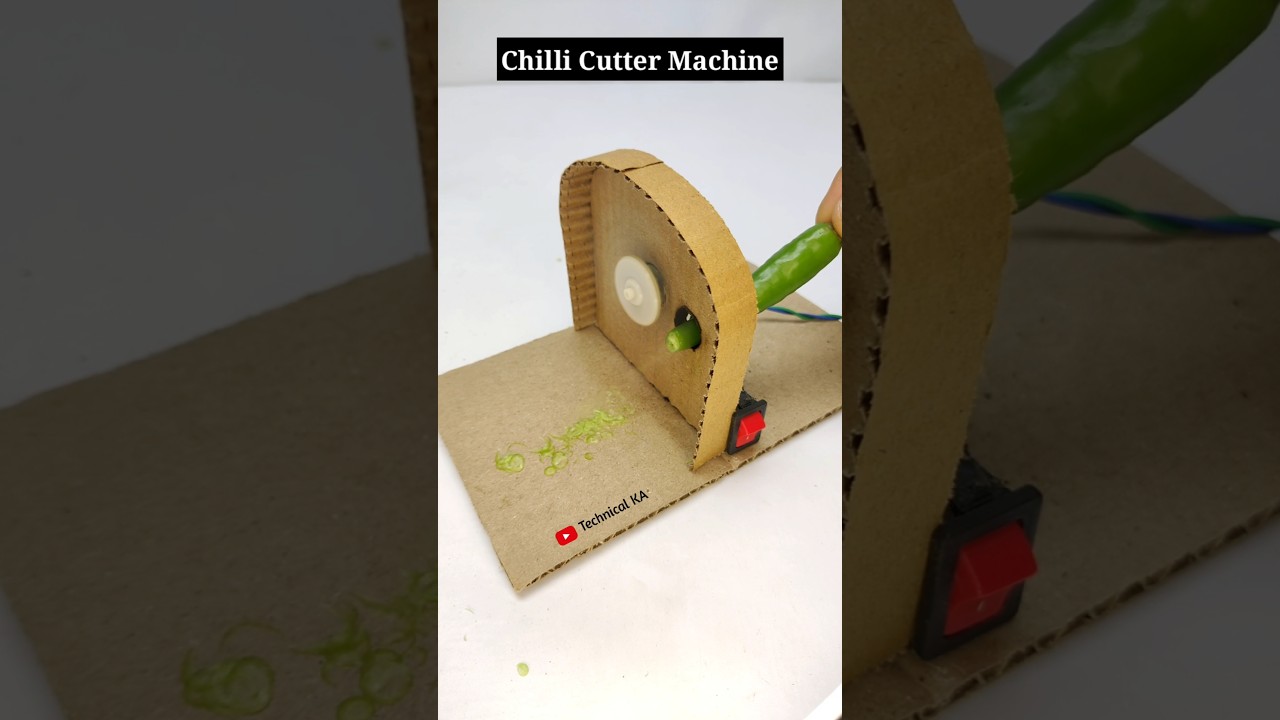Make Your Own Chilli Cutter Machine with a DC Motor