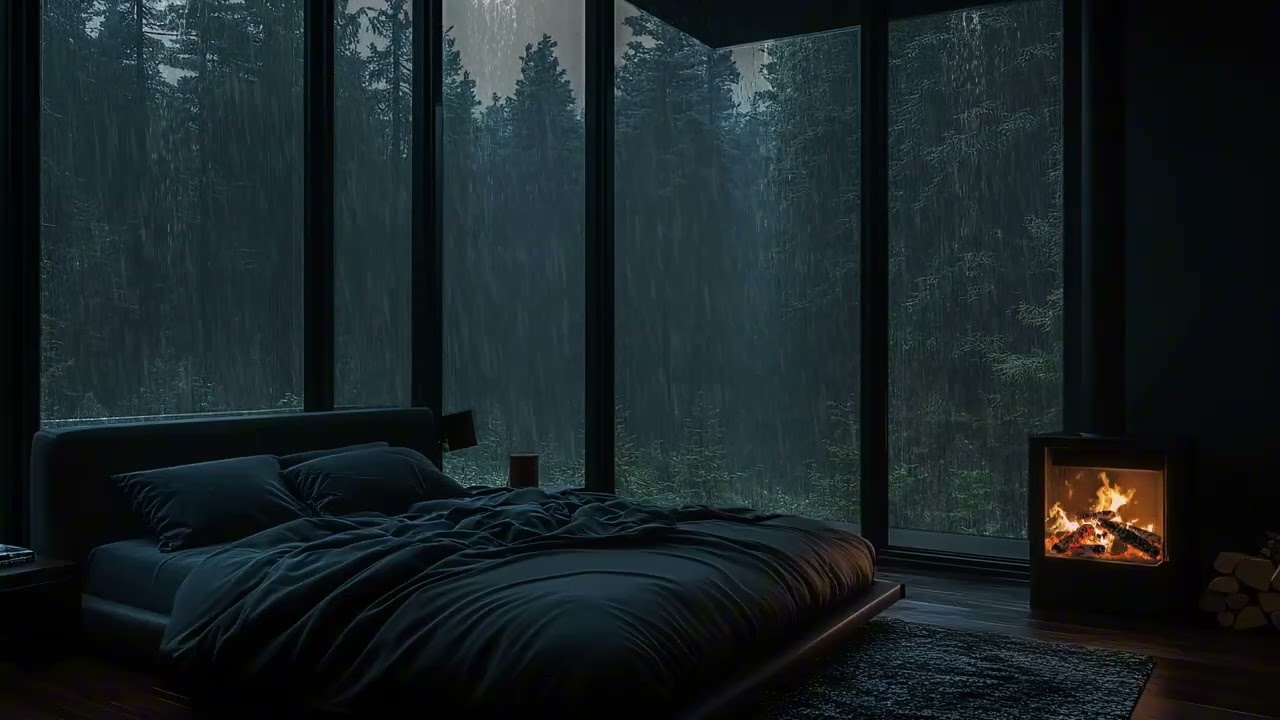 Sleep Soundly Tonight While Gentle Rain Falls Over Soft Piano | Restful Sleep Aid