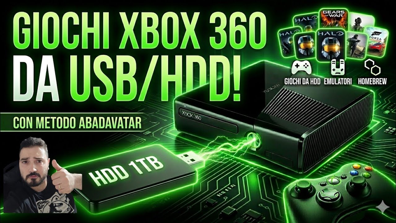 Come mettere giochi su USB o HDD Xbox 360 (BadAvatar)
