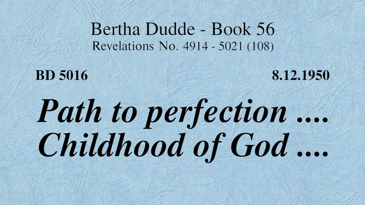 BD 5016 - PATH TO PERFECTION .... CHILD OF GOD....