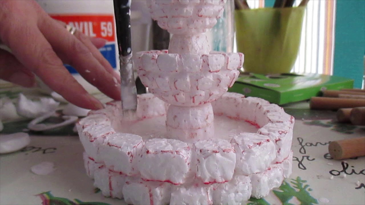 COME FARE UNA FONTANA PER PRESEPE IN POLISTIROLO E GESSO: 1 parte