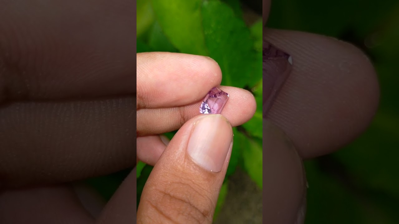 batu kecubung ungu muda natural asli