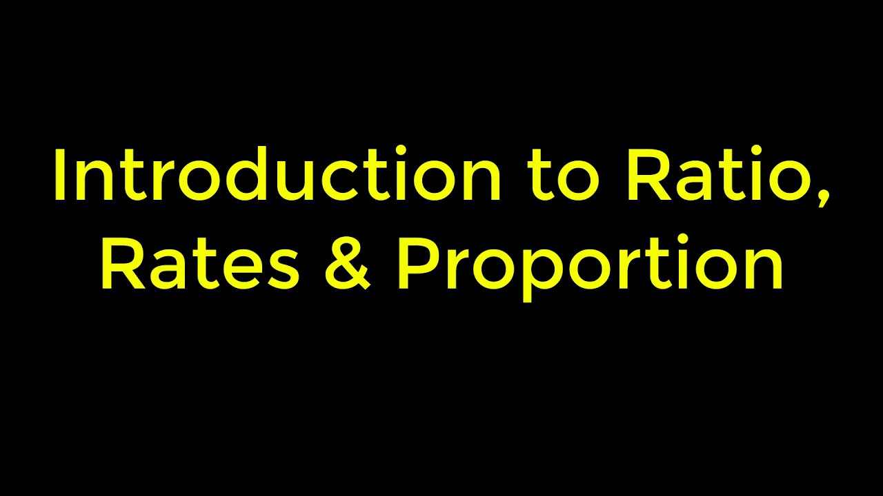 Introduction to Ratio Rates and Proportion | CORE MATH SHS 1