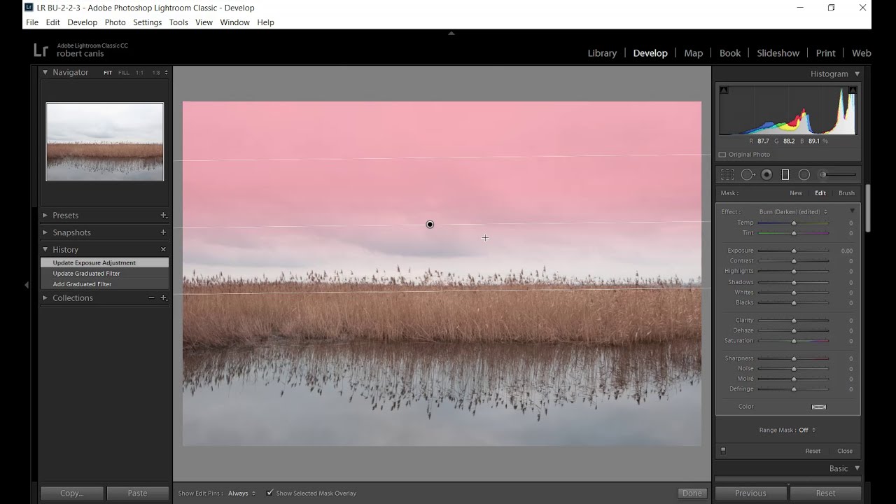 Lightroom Graduated Filter tool
