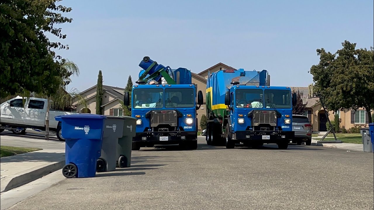 The City of Fresno Ultimate Garbage Truck Video with Tag Teaming!