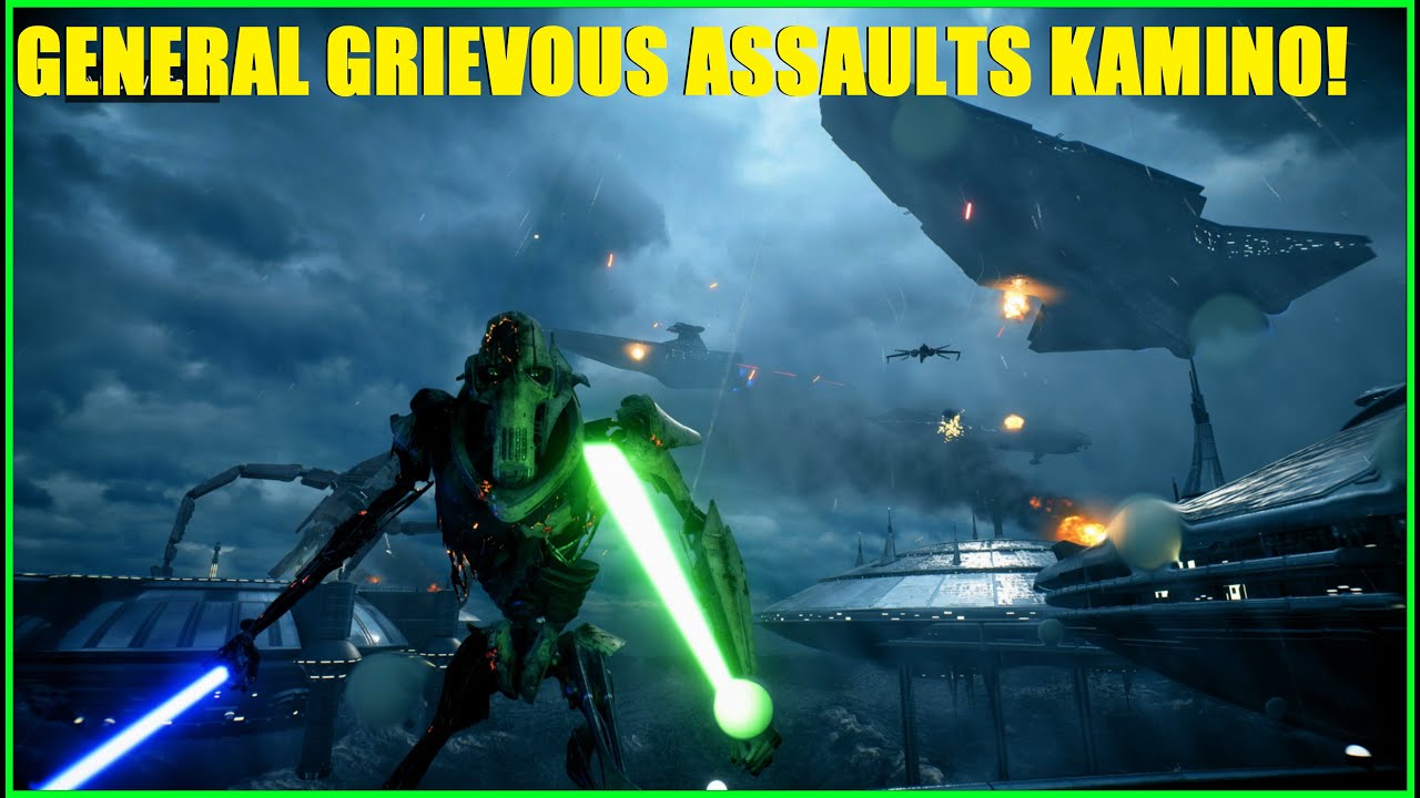 Star Wars Battlefront 2 - General Grievous attacks cloning facility on Kamino! Grievous killstreak!