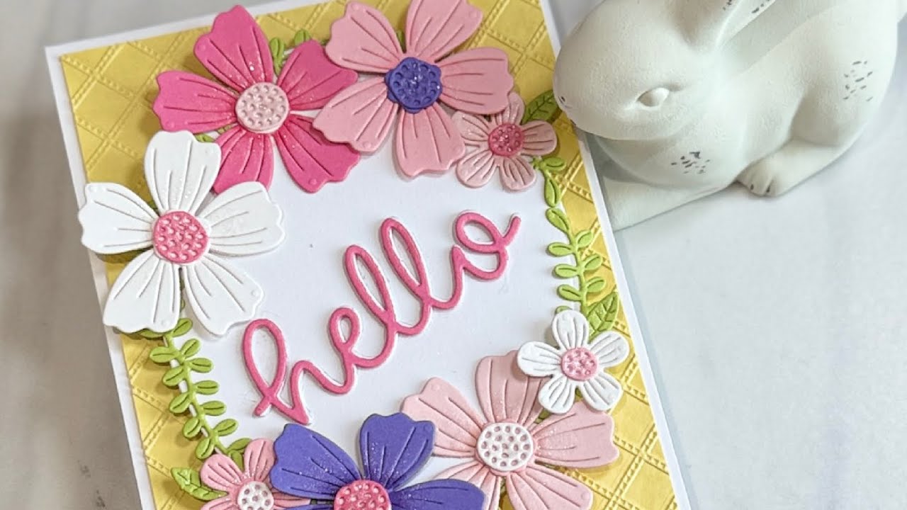 Hello, Wreath Card! A Floral Paper Craft Adventure (Beware the of Zooms)
