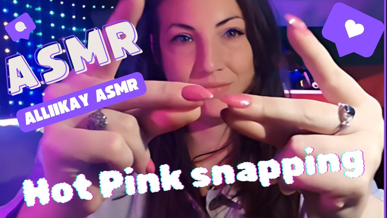 ASMR snapping at you Hot pink nails