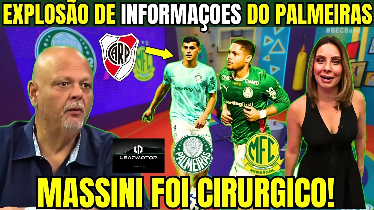 EXCLUSIVO CONFIRMOU AGORA! TUDO DE PALMEIRAS x MIRASSOL, SOUZA NA MIRA DO RIVER E NOVO PATROCÍNIO!