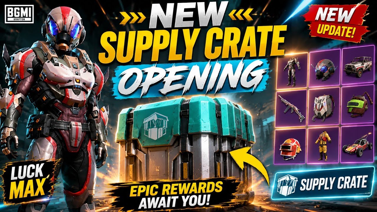 Supply Crate Opening | Bgmi New Supply Crate | New Supply Create Opening Bgmi | Lite Boi 