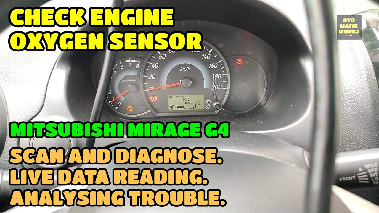 CHECK ENGINE OXYGEN SENSOR // MITSUBISHI MIRAGE G4 2017 AT.