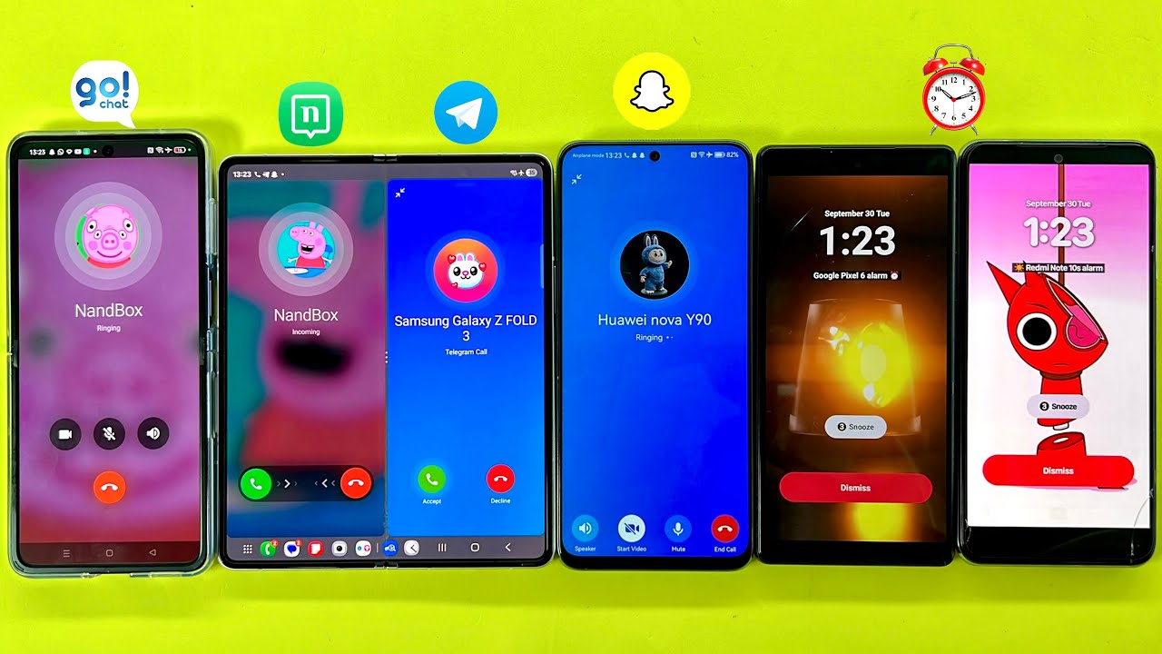 Incoming Outgoing Call Social Networking + Alarm Clock/ Samsung, OPPO, HUAWEI, Google Pixel, Redmi 