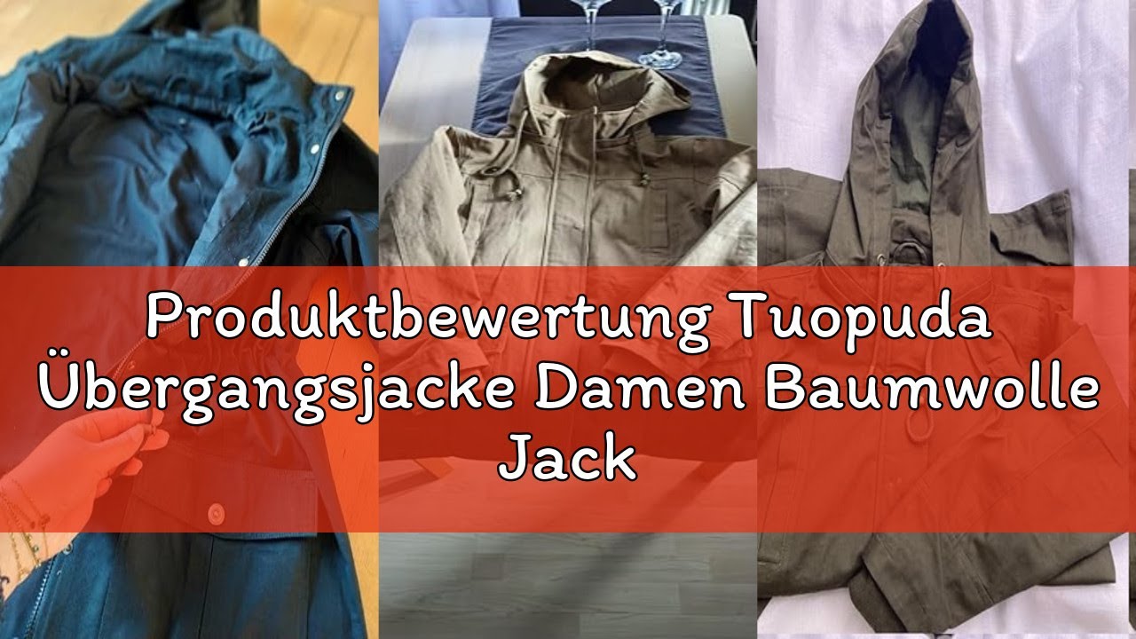 Produktbewertung Tuopuda Übergangsjacke Damen Baumwolle Jacke Übergang Stehkragen Mantel Parka Jacke