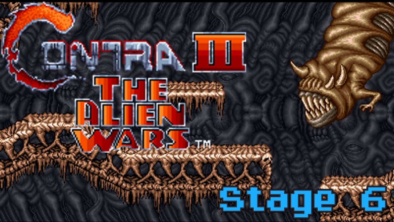 Contra III: The Alien Wars - Stage 6 (No Man's Land) + Ending