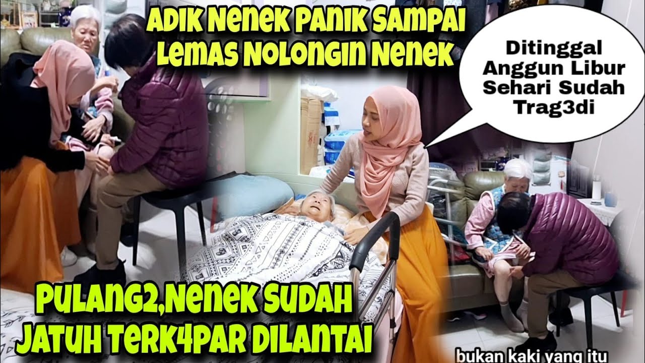 PULANG LIBUR NENEK SUDAH JATUH TERK4PAR DI LANTAI,,ADIKNYA PANIK SAMPAI LEMES
