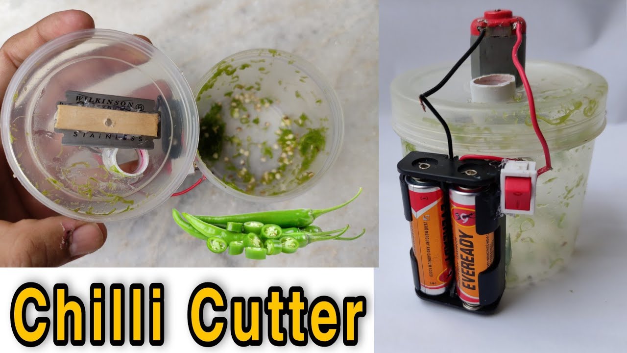 How to make chilli cutter machine at home || Diy chilli cutter