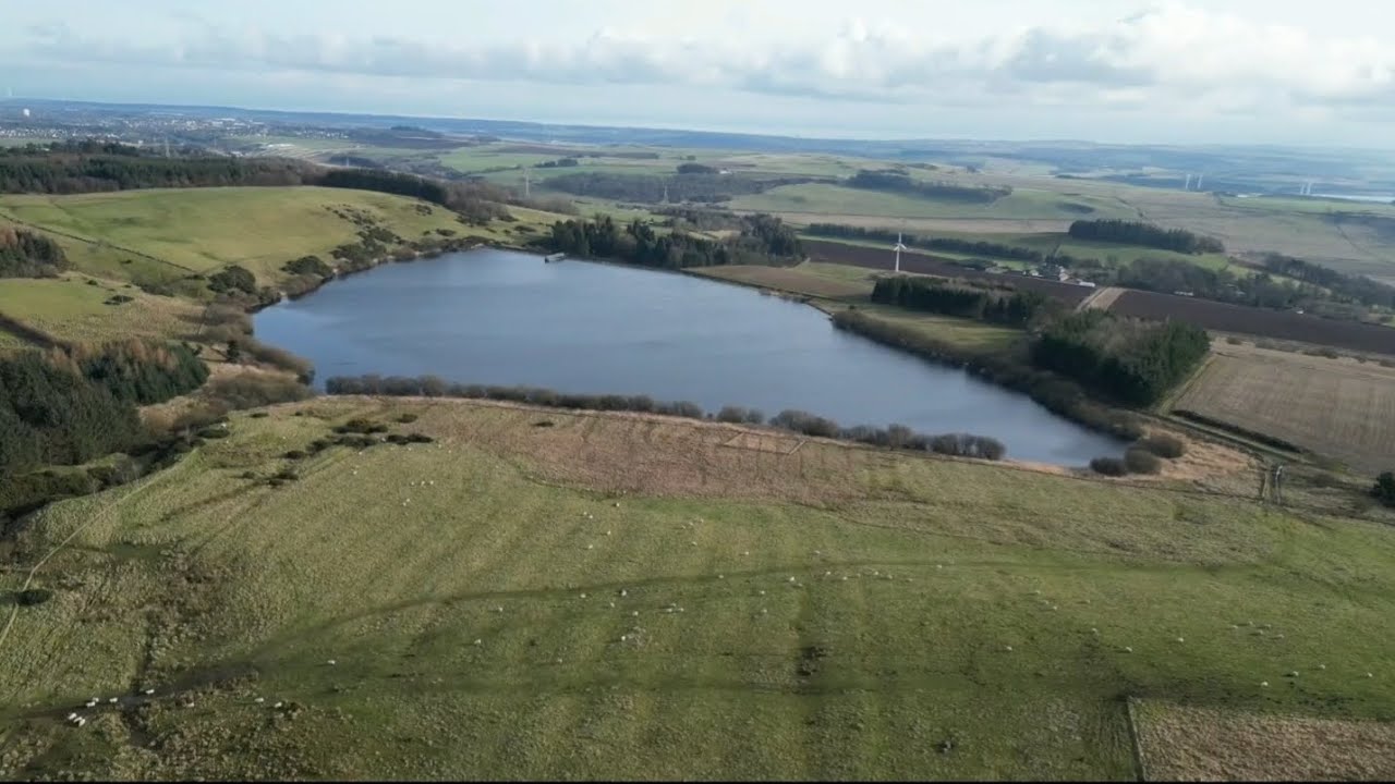 Arnot Reservoir, Drone view, Scotland, Bishop hills,fishing in the lomonds, DJI Fife, Matt Livsey