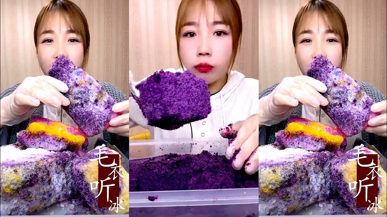 ASMR SHAVED ICE EATING / ICE EATING. QIAN