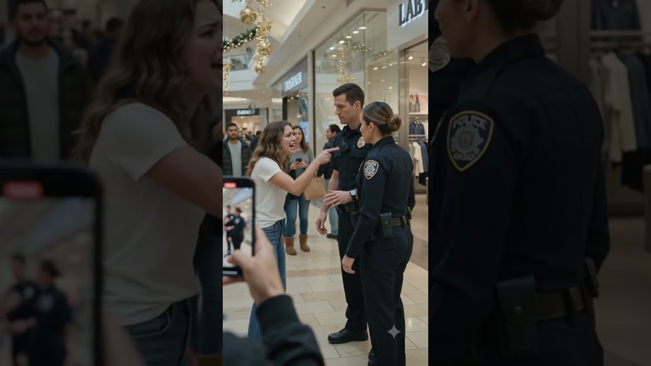 Woman arguing with police officer