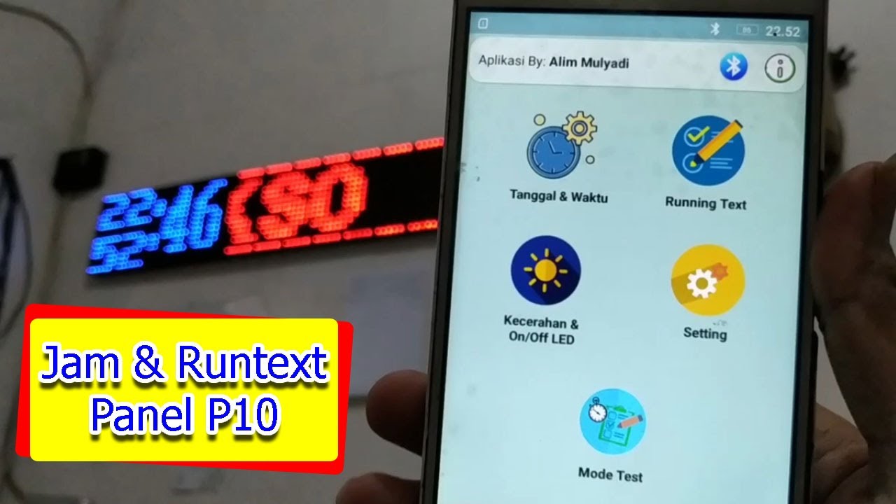 Membuat Jam dan Running Text P10 Bluetooth - Project Arduino #29