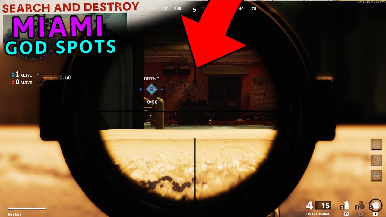 SnD GOD SPOTS on MIAMI! (BEST Competitive Search and Destroy Plant Spots) Black Ops Cold War