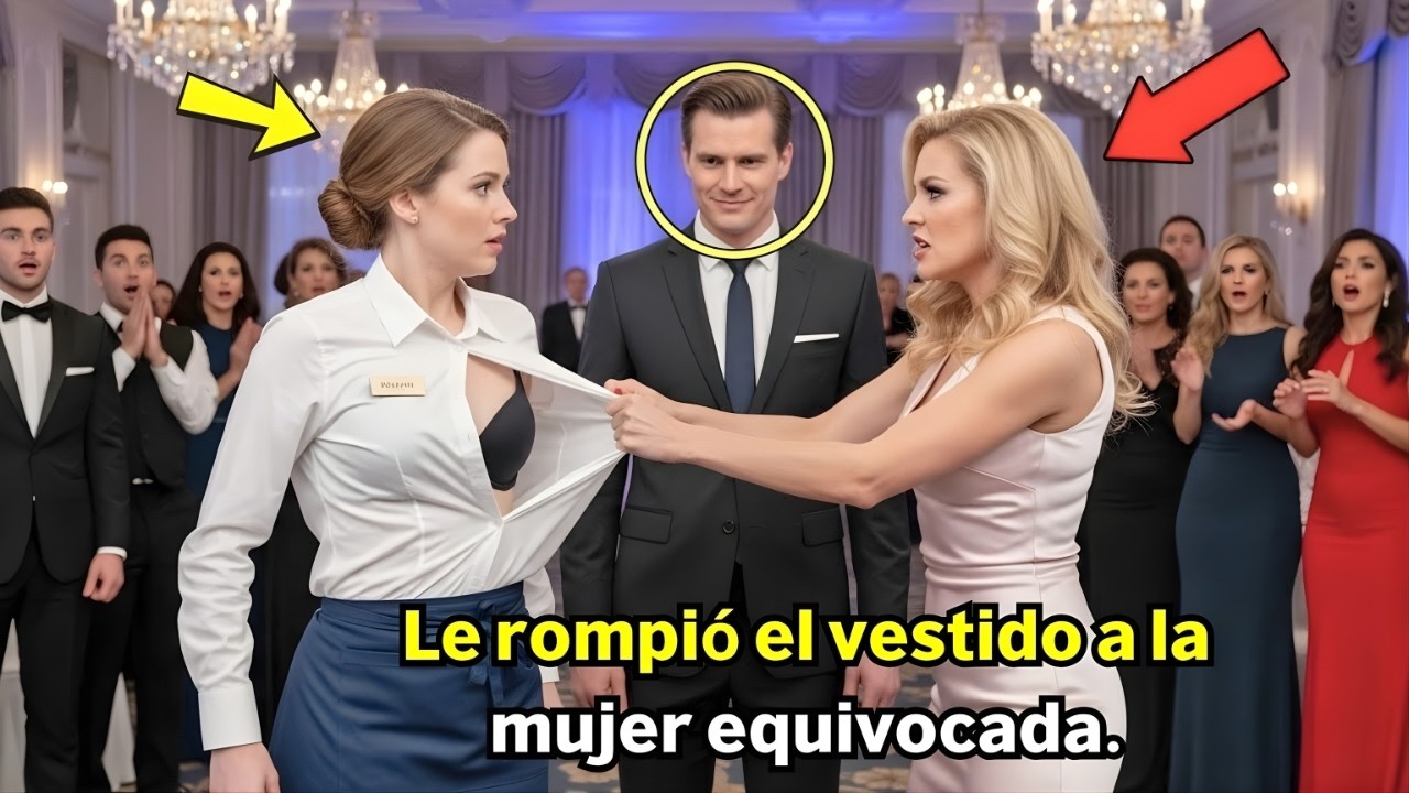 Le rompió el vestido a la mujer equivocada. pero era la esposa multimillonaria del dueño de todo