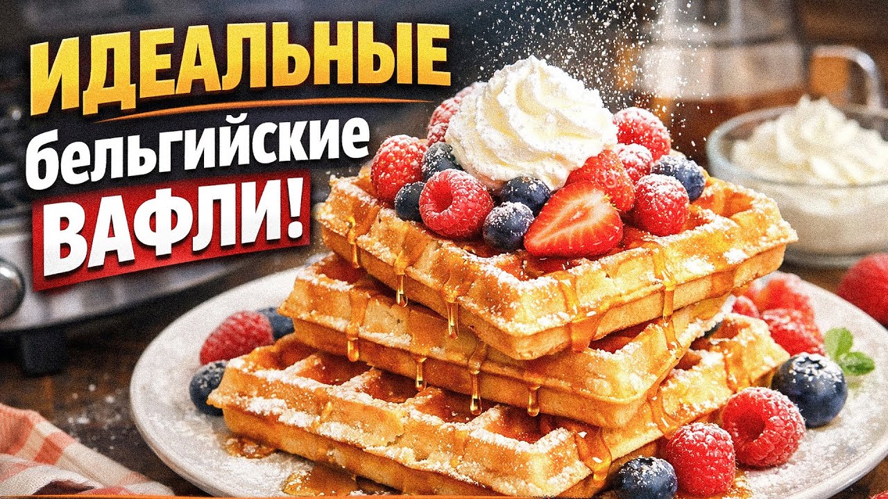 ИДЕАЛЬНЫЕ бельгийские ВАФЛИ! Простой домашний рецепт🔥