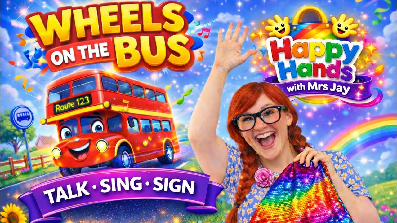 Wheels on the Bus | Baby Sign Language | Toddler Action Song