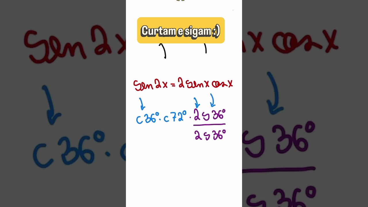 (ITA) 🚀&nbsp;Produto de Trigonometria | cos(36&ordm;) #matem&aacute;tica #math #ita